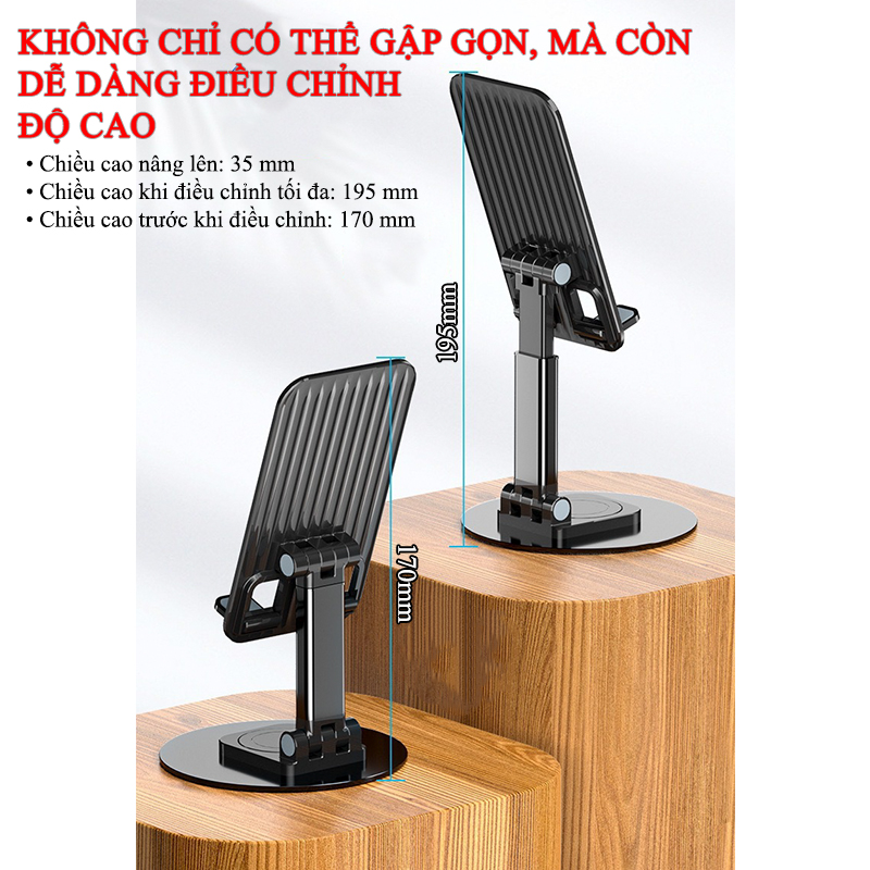Giá Đỡ Điện Thoại Để Bàn Gấp Gọn Có Thể Điều Chỉnh Được Độ Cao - GDDT-T39B