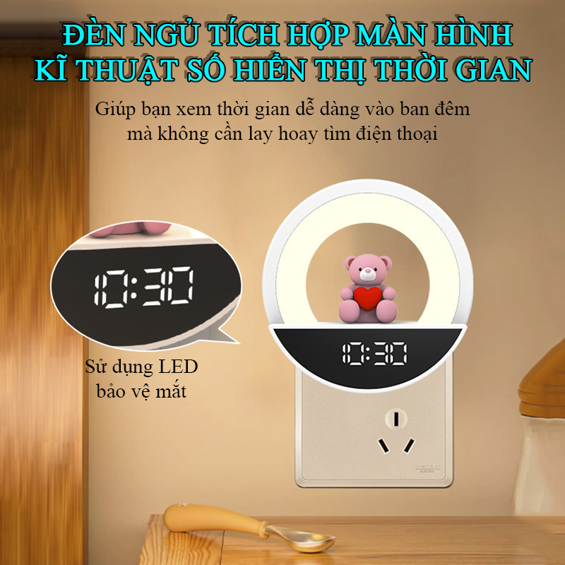 Lợi Ích Khi Sử Dụng Đèn Ngủ LED Gắn Tường Có Remote Tích Hợp Đồng Hồ TB-106SD