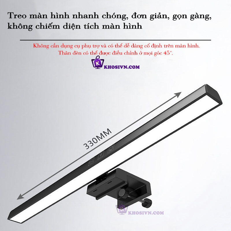Đèn Treo Màn Hình Máy Tính PC Laptop Gắn Màn Hình Chống Mỏi Mắt 3 Màu Ánh Sáng - TB-30SA