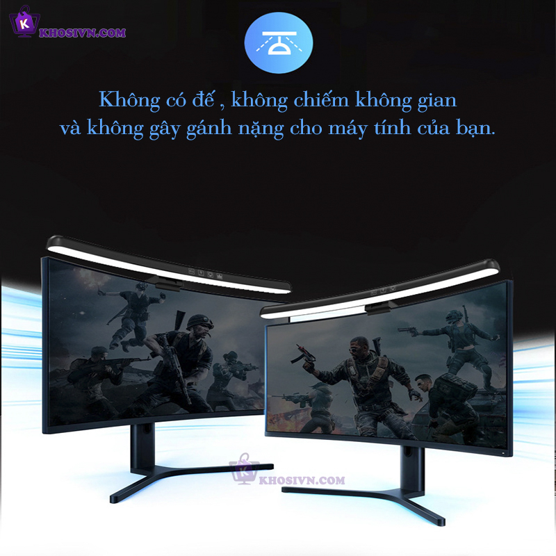 Đèn Treo Màn Hình Vi Tính Cong Kẹp Màn Hình PC Có Đèn LED RGB Điểu Chỉnh Độ Sáng Cong 40cm - TB-301SFS