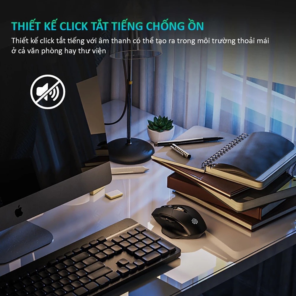 Chuột Gaming Inphic Máy Tính Không Dây Kết Nối 2.4G Công Thái Học Chống Mỏi Tay Click chống ồn - Inphic F1