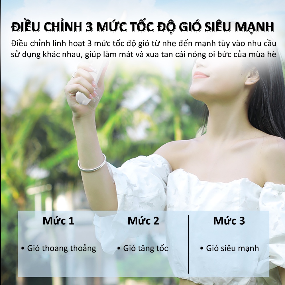 Quạt Cầm Tay Tích Điện Mini Gấp Gọn Cute Mang Đi Khắp Nơi Đầy Tiện Lợi Có Thể Tự Ngắt Khi Va Chạm HZ001