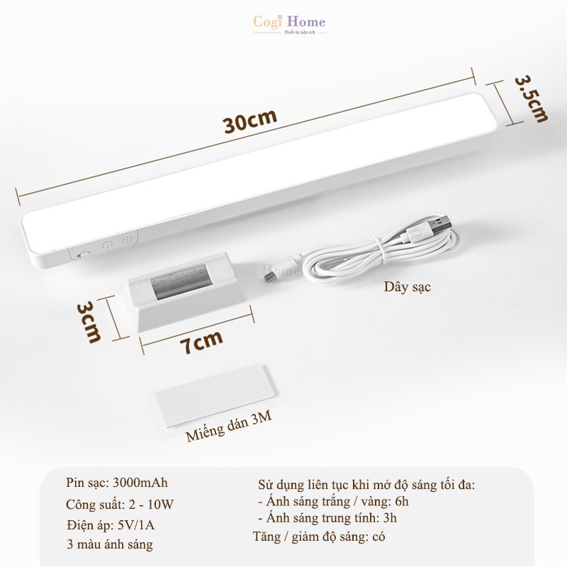 Đèn Học Tích Điện Dán Tường SL-963