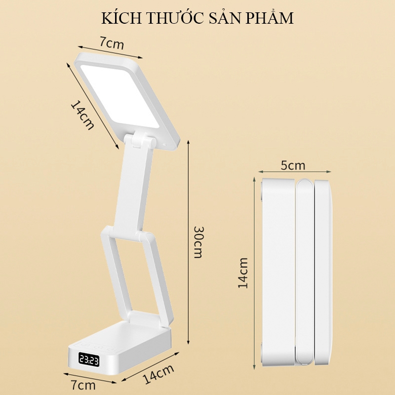 Đèn Tích Điện Để Bàn Học Gấp Gọn Pin Trâu 4000mAh 3 Màu Ánh Sáng SL-978