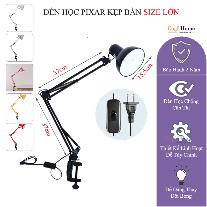 Đèn Học Kẹp Bàn Chống Cận Thị Pixar PX-800X