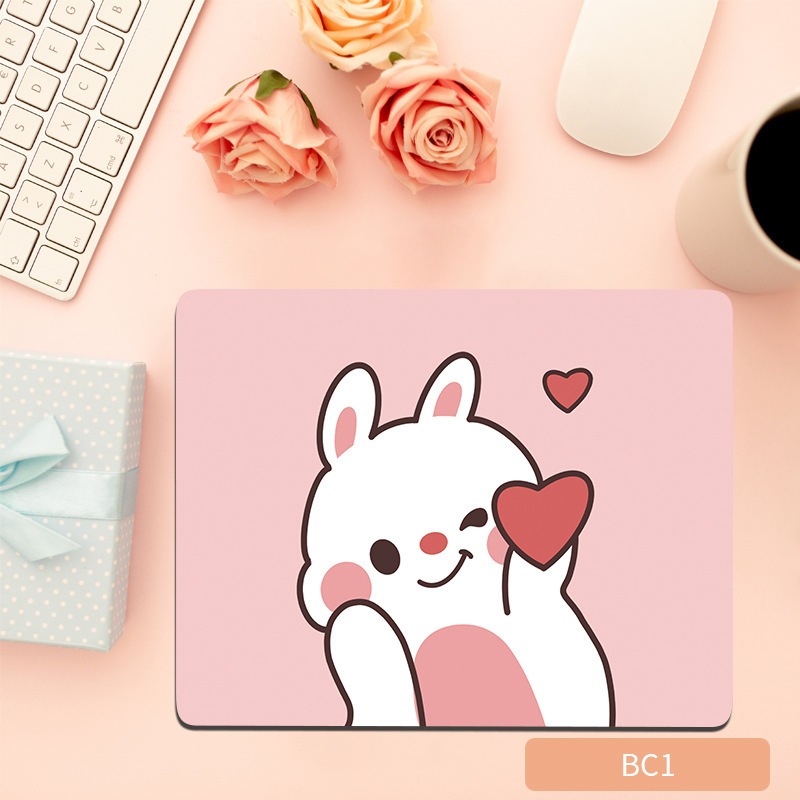Lót Chuột, Bàn Di Chuột Nhỏ 21 x 26cm Dễ Thương Có Bo Viền - Mã 01