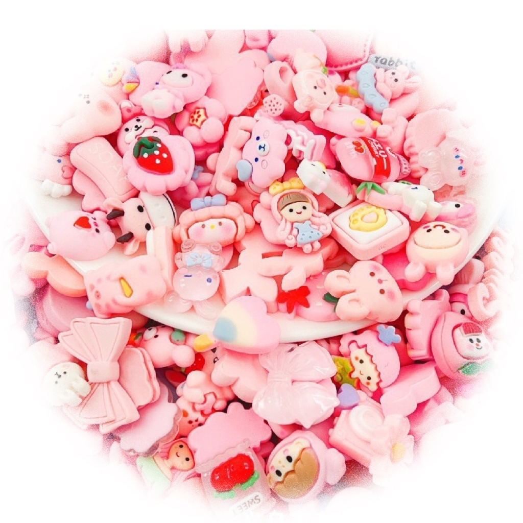 Phụ Kiện Set Charm 3D Dễ Thương Cute , Sticker 3D Nổi Chọn Màu Kèm Keo Dán Phụ Kiện - Sticker 3D