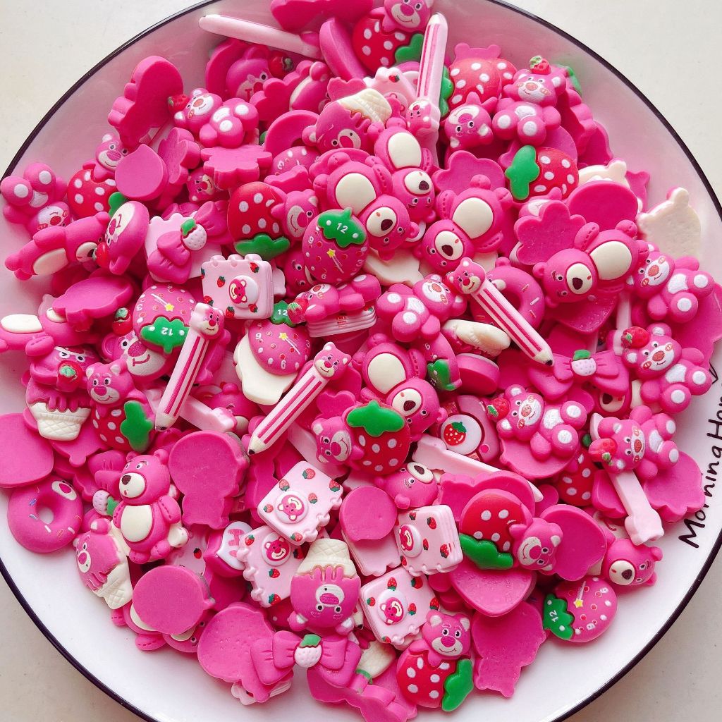 Phụ Kiện Set Charm 3D Dễ Thương Cute , Sticker 3D Nổi Chọn Màu Kèm Keo Dán Phụ Kiện - Sticker 3D