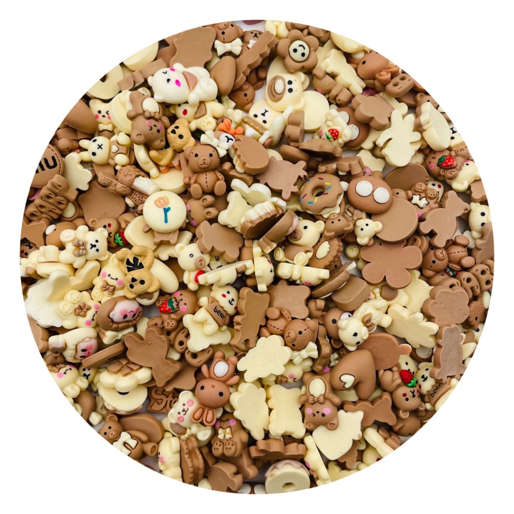 Phụ Kiện Set Charm 3D Dễ Thương Cute , Sticker 3D Nổi Chọn Màu Kèm Keo Dán Phụ Kiện - Sticker 3D