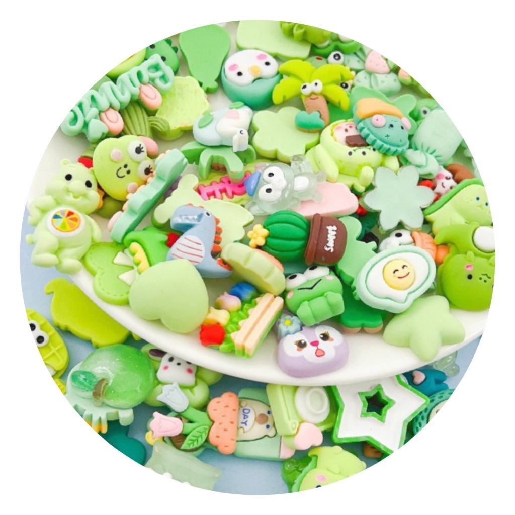 Phụ Kiện Set Charm 3D Dễ Thương Cute , Sticker 3D Nổi Chọn Màu Kèm Keo Dán Phụ Kiện - Sticker 3D