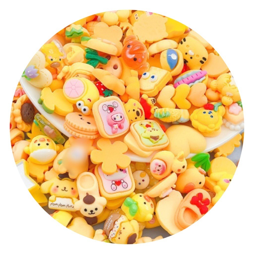 Phụ Kiện Set Charm 3D Dễ Thương Cute , Sticker 3D Nổi Chọn Màu Kèm Keo Dán Phụ Kiện - Sticker 3D