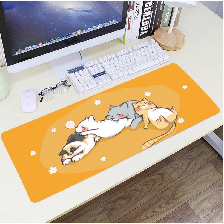 Lót Chuột Cỡ Lớn 80x30cm Miếng Pad Chuột Cao Su Cỡ Lớn Có Bo Viền - Mã 01