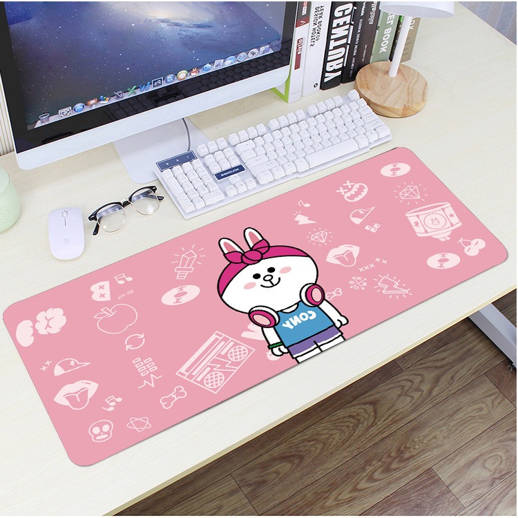 Lót Chuột Cỡ Lớn 80x30cm Miếng Pad Chuột Cao Su Cỡ Lớn Có Bo Viền - Mã 01