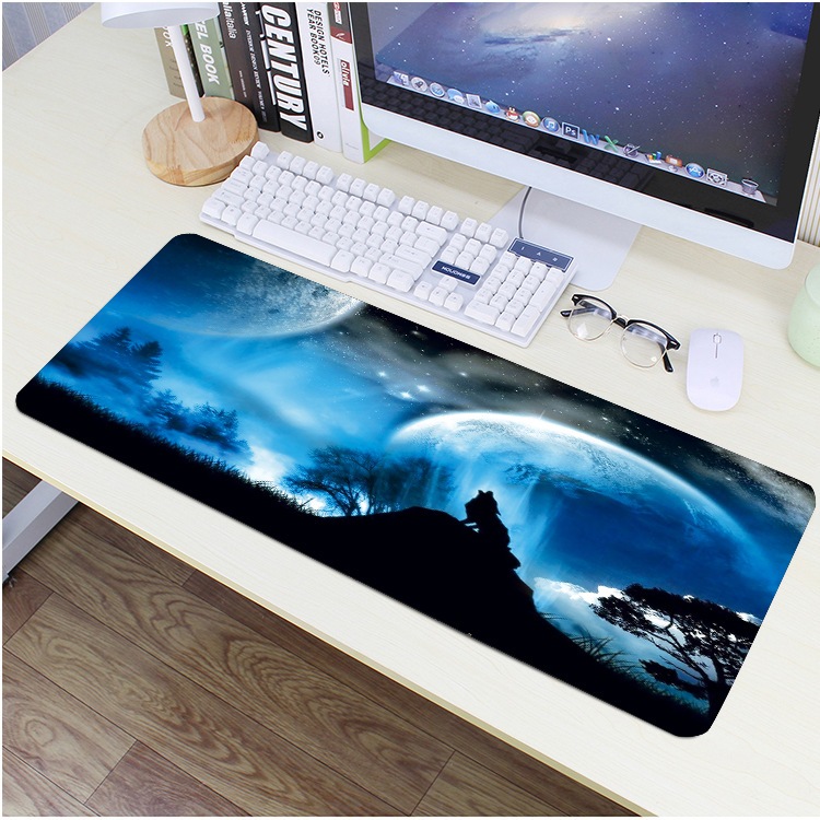 Lót Chuột Cỡ Lớn 80x30cm Miếng Pad Chuột Cao Su Cỡ Lớn Có Bo Viền - Mã 01