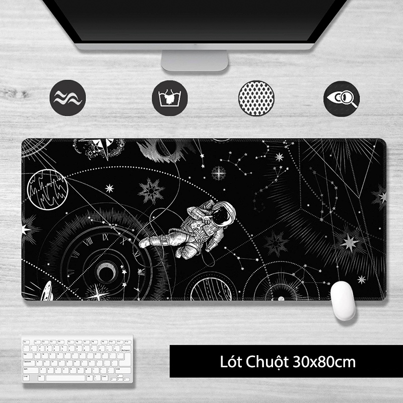 Lót Chuột Cỡ Lớn 80x30cm Miếng Pad Chuột Cao Su Cỡ Lớn Có Bo Viền - Mã 01