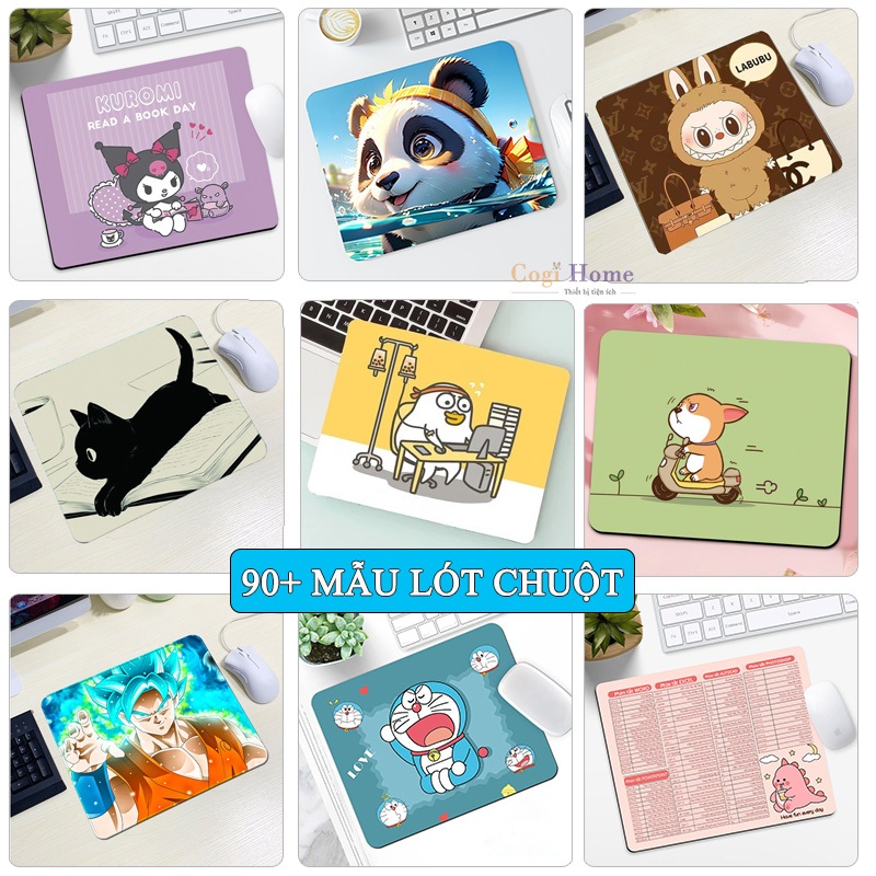 Lót Chuột, Bàn Di Chuột Nhỏ 21 x 26cm Dễ Thương Có Bo Viền - Mã 03