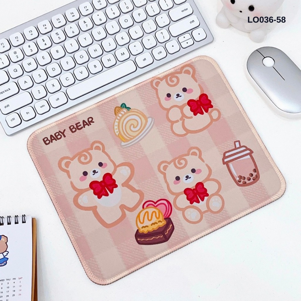 Lót Chuột, Bàn Di Chuột Nhỏ 21 x 26cm Dễ Thương Có Bo Viền - Mã 03