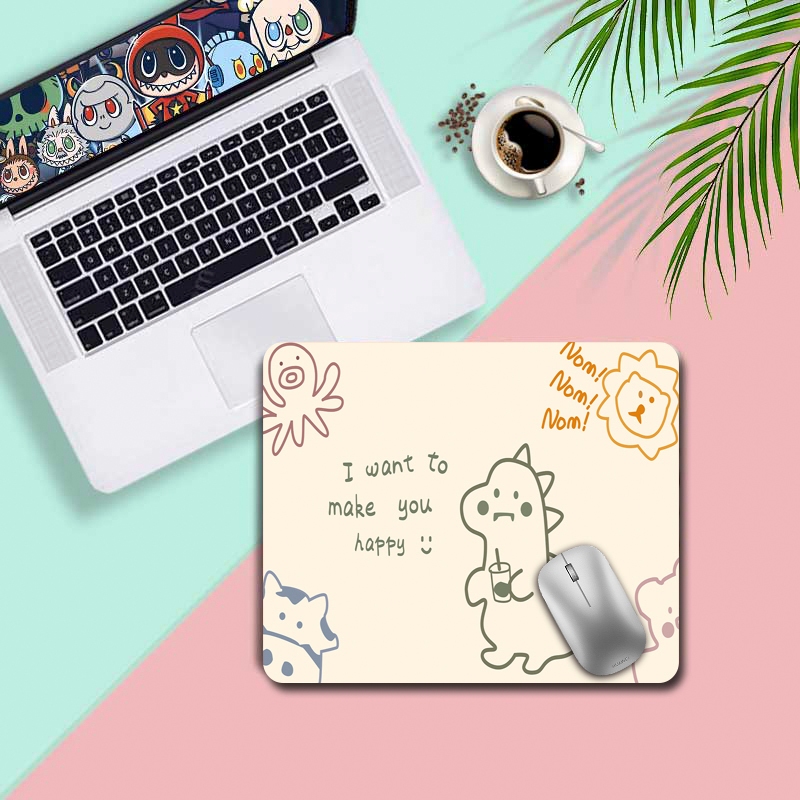 Lót Chuột, Bàn Di Chuột Nhỏ 21 x 26cm Dễ Thương Có Bo Viền - Mã 03