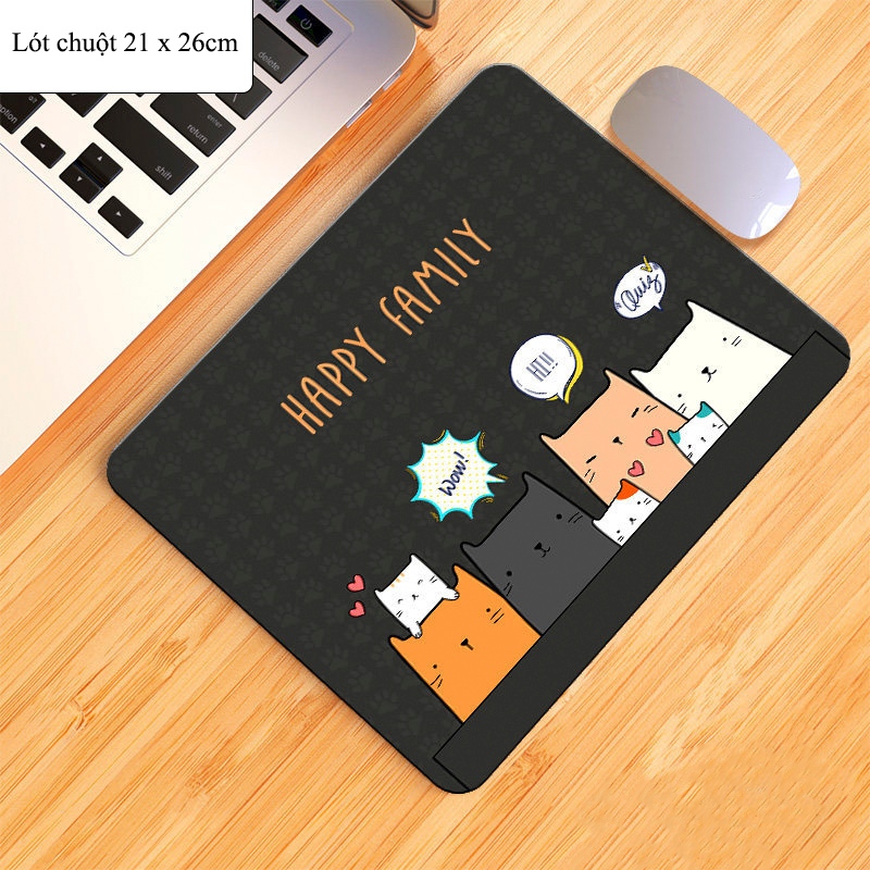 Lót Chuột, Bàn Di Chuột Nhỏ 21 x 26cm Dễ Thương Có Bo Viền - Mã 03