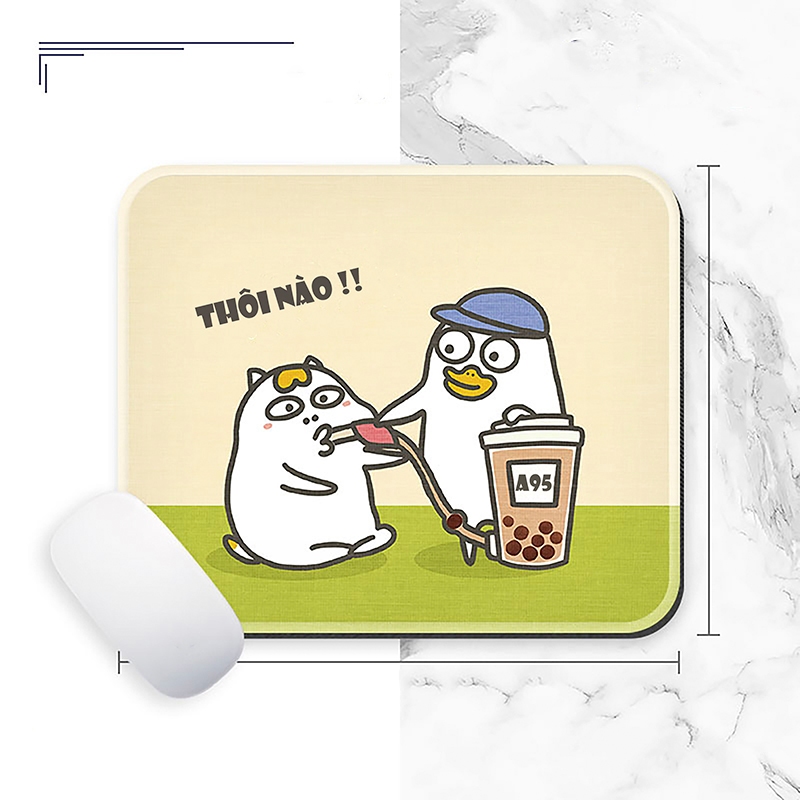 Lót Chuột, Bàn Di Chuột Nhỏ 21 x 26cm Dễ Thương Có Bo Viền - Mã 03
