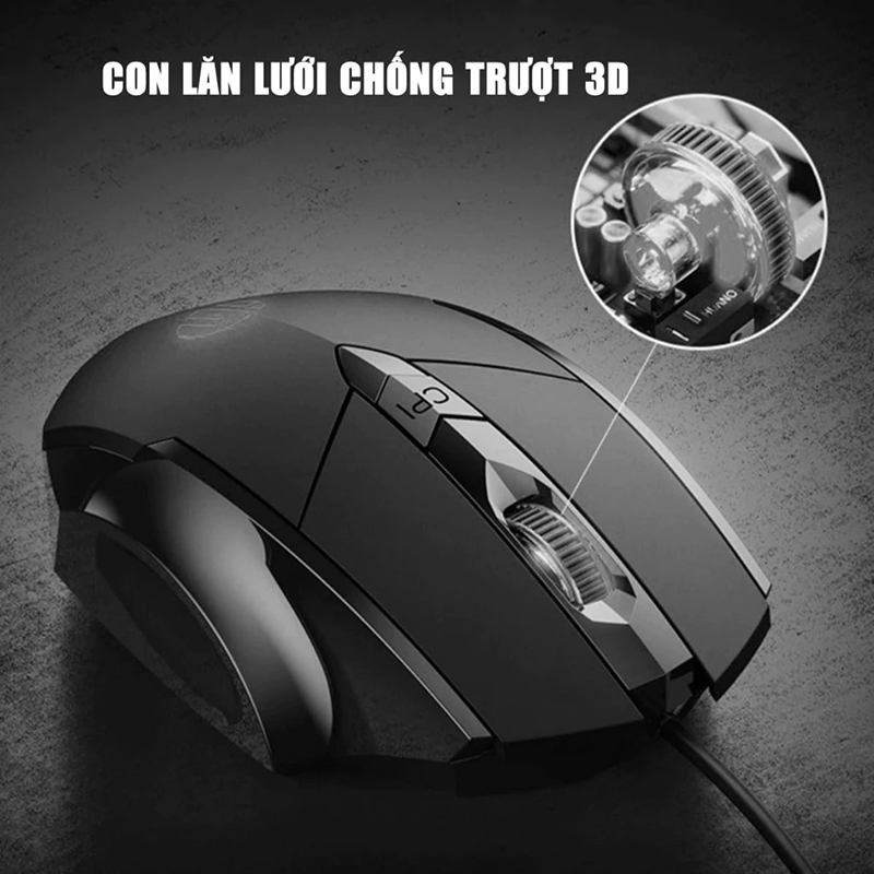 Chuột Gaming Inphic Có Dây Giá Rẻ Cho Dân Văn Phòng Thiết Kế Công Thái Học - Inphic W1S