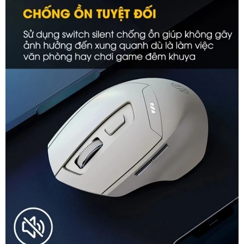 Chuột Gaming Inphic 2.4G Bluetooth Công Thái Học Click Không Tiếng Ồn - Inphic DR6