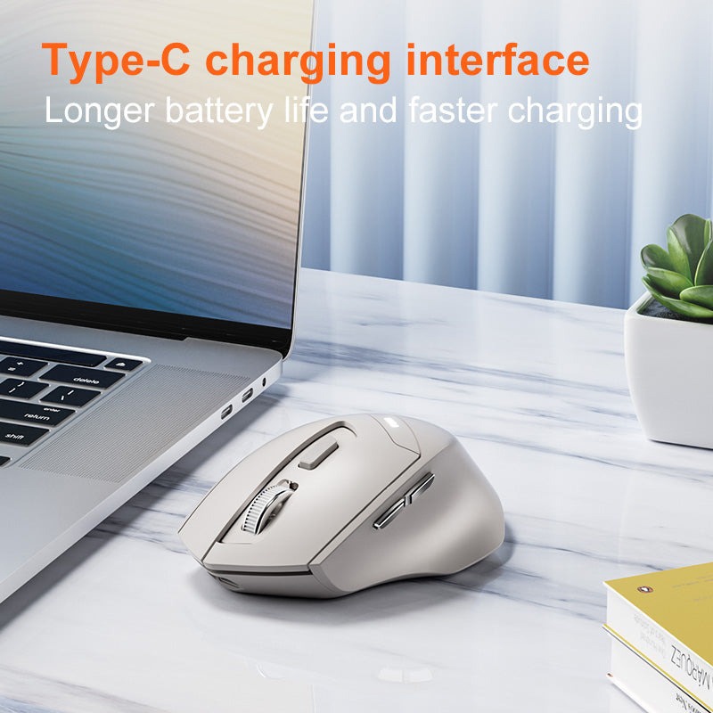 Chuột Gaming Inphic 2.4G Bluetooth Công Thái Học Click Không Tiếng Ồn - Inphic DR6