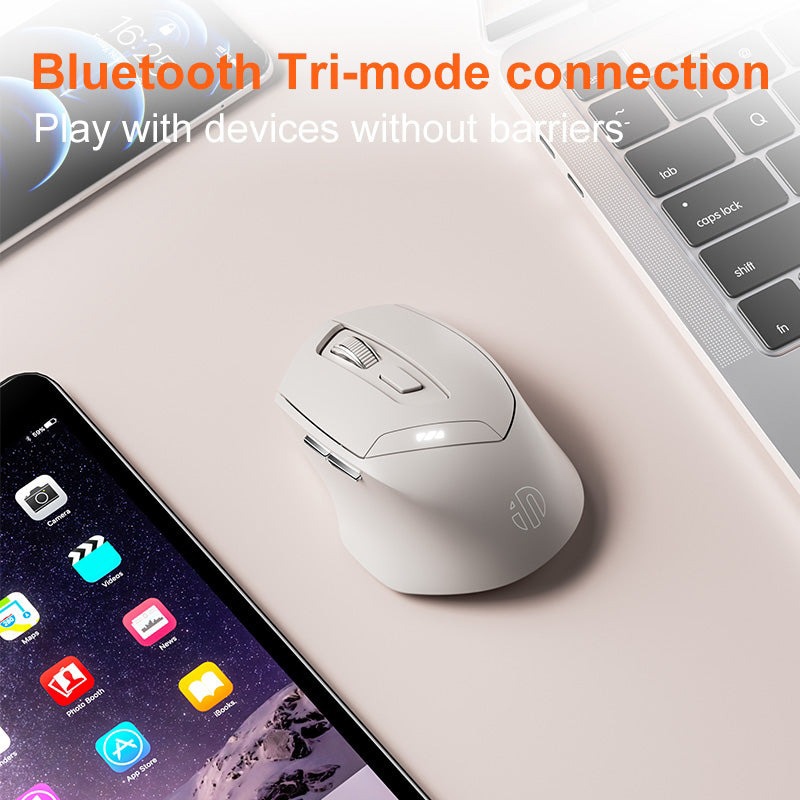 Chuột Gaming Inphic 2.4G Bluetooth Công Thái Học Click Không Tiếng Ồn - Inphic DR6