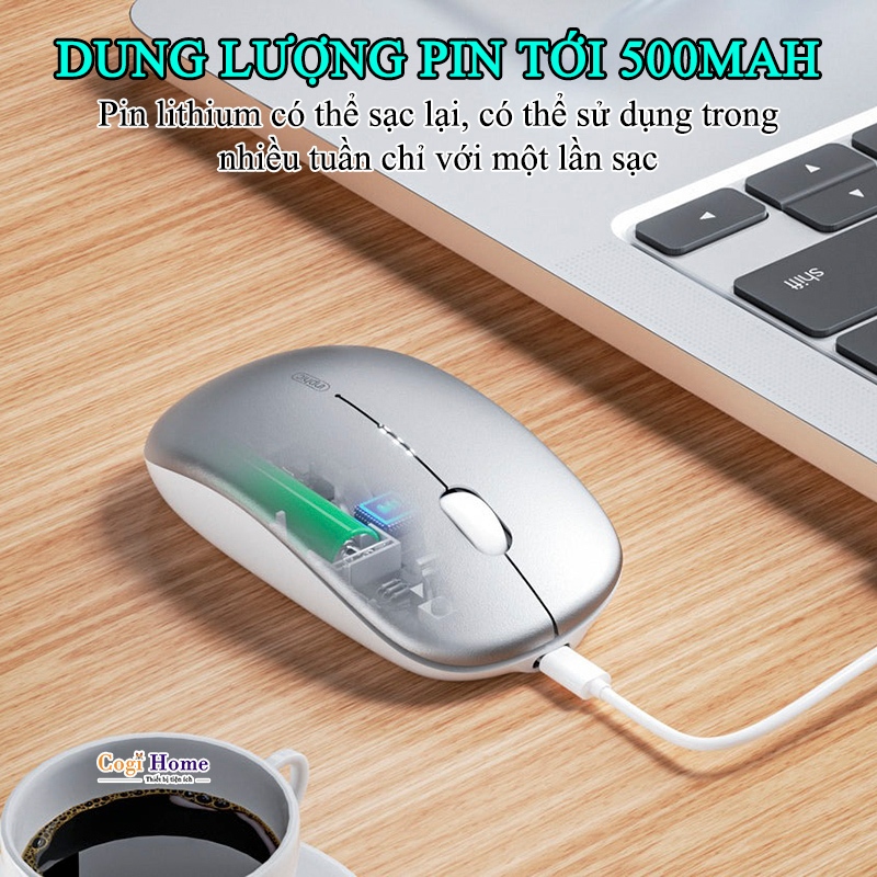 Chuột Văn Phòng Inphic Không Dây Buetooth 2.4G Siêu Mỏng Công Thái Học - Inphic M1