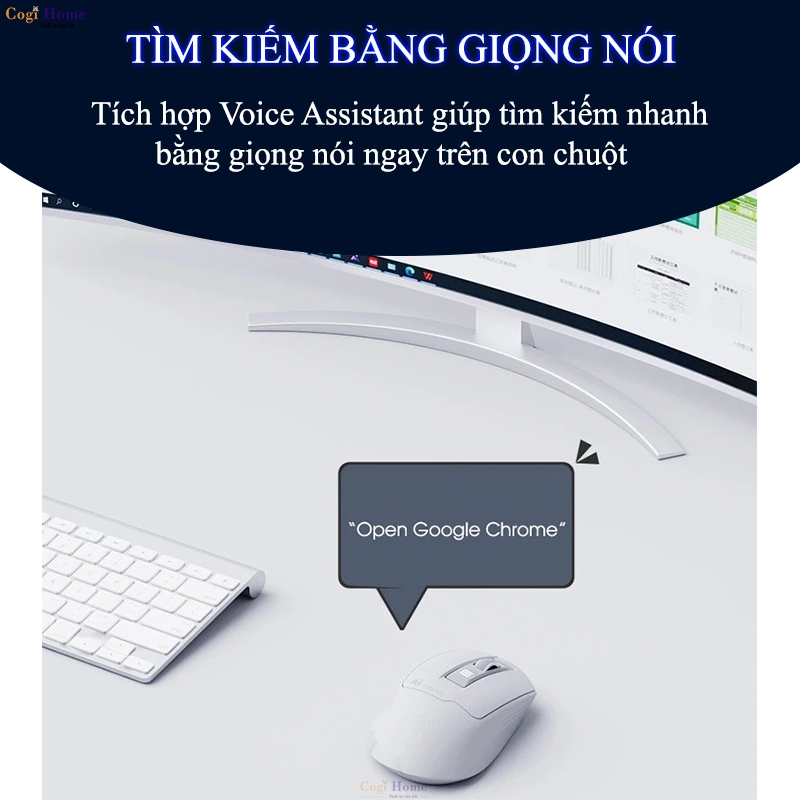 Chuột Gaming Inphic Không Dây Bluetooth AI 2400dpi, Chuột Voice AI Điều Khiển Bằng Giọng Nói - Inphic S6