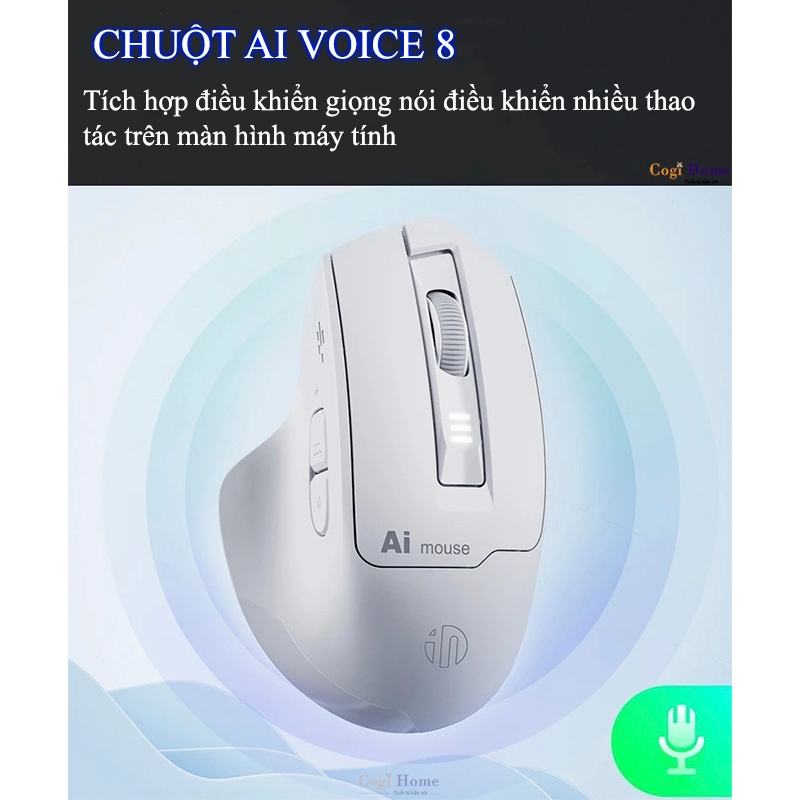 Chuột Gaming Inphic Không Dây Bluetooth AI 2400dpi, Chuột Voice AI Điều Khiển Bằng Giọng Nói - Inphic S6