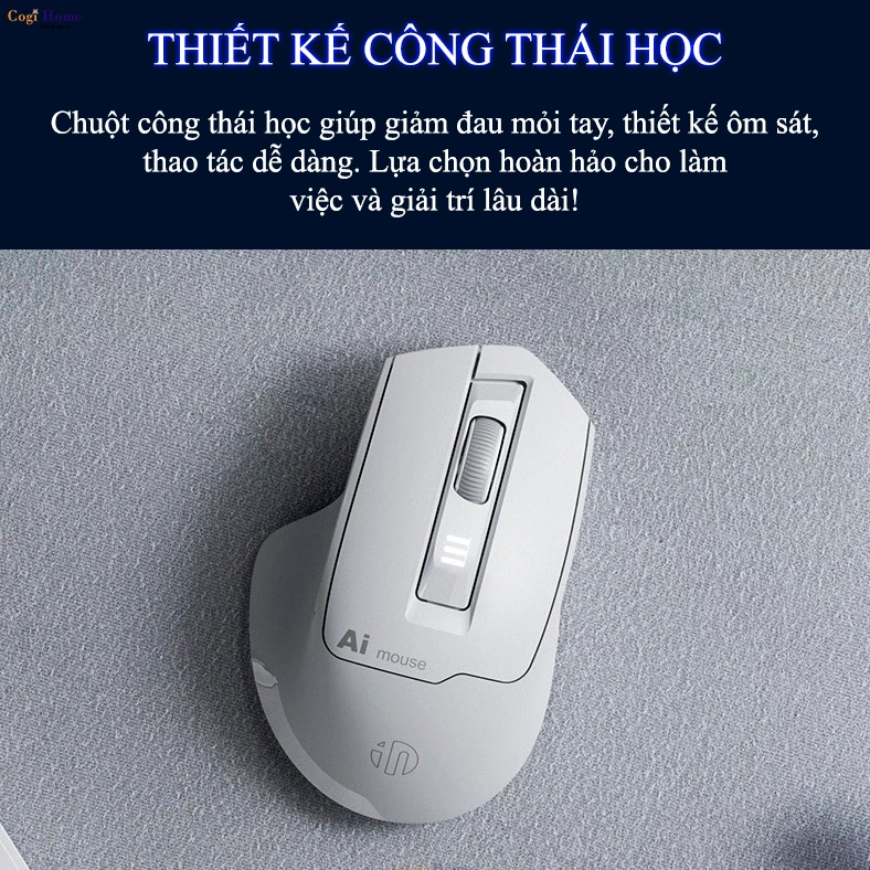Chuột Gaming Inphic Không Dây Bluetooth AI 2400dpi, Chuột Voice AI Điều Khiển Bằng Giọng Nói - Inphic S6