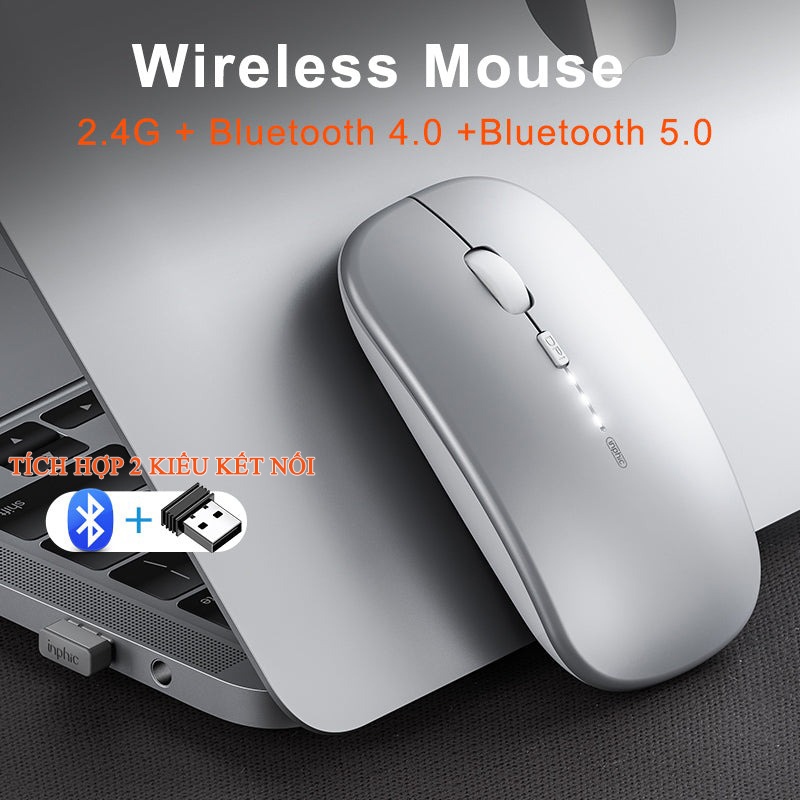 Chuột Văn Phòng Inphic Bluetooth 2.4G Siêu Mỏng Không Dây - Inphic M1P