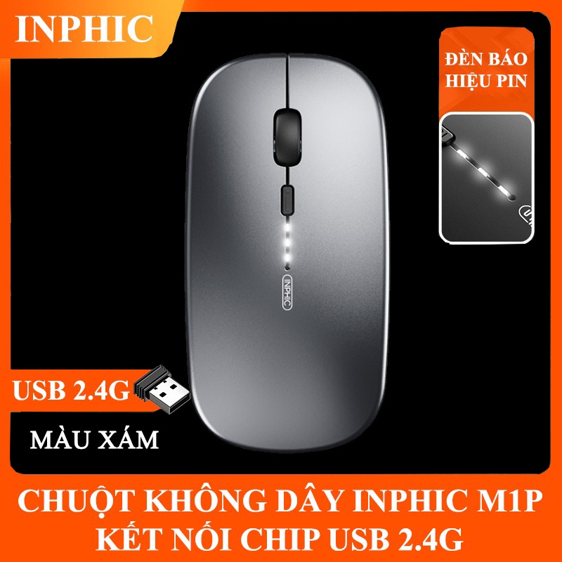 Chuột Văn Phòng Inphic Bluetooth 2.4G Siêu Mỏng Không Dây - Inphic M1P