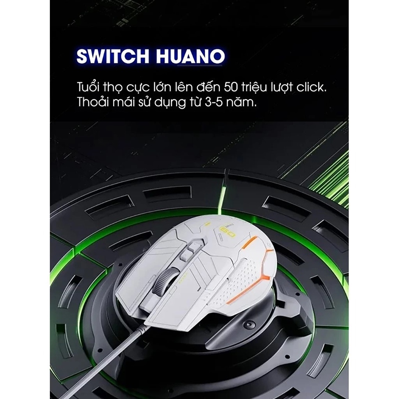 Chuột Gaming Inphic Có Dây Cao Cấp LED RGB 16 Triệu Màu 12800dpi Có App Macro Điều Chỉnh Chuột - Inphic PG9