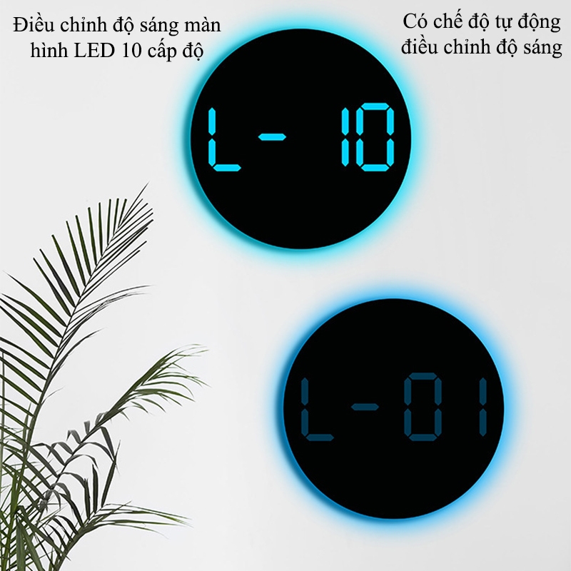 Đồng Hồ LED Decor Điện Tử Treo Tường Hình Tròn Tùy Chỉnh Được Màu LED - 6695R