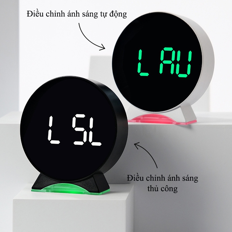 Đồng Hồ LED Decor Để Bàn Trang Trí Có Báo Thức, Đèn Ngủ, Hiển Thị Thời Gian, Ngày Tháng Thứ - 6680