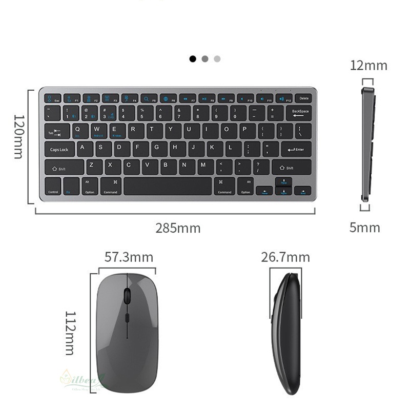 Bàn Phím Bluetooth Mini Không Dây Pin Sạc Kết Nối 2.4G Dùng Cho Điện Thoại, Laptop, Máy Tính Bảng - K818