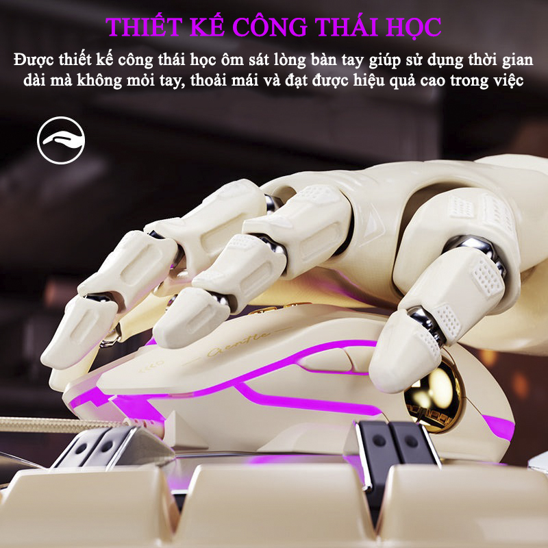 Chuột Gaming Inphic Có Dây Đèn LED RGB Thiết Kế Công Thái Học - Inphic W8