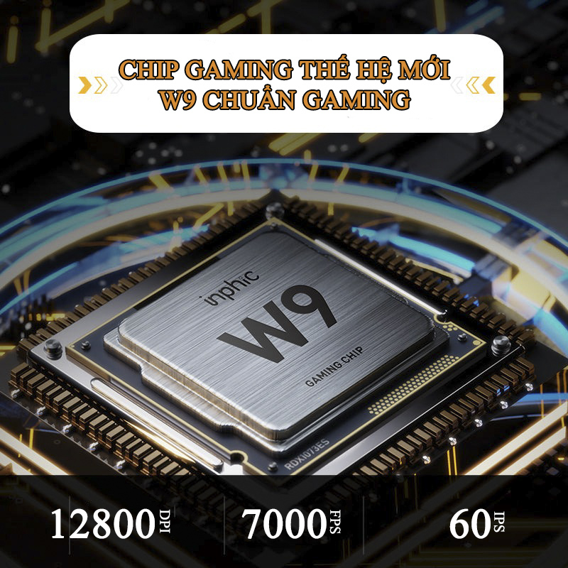 Chuột Gaming Inphic Có Dây Chuyên Game Dpi 7200 Siêu Nhạy Có LED RGB - Inphic W9