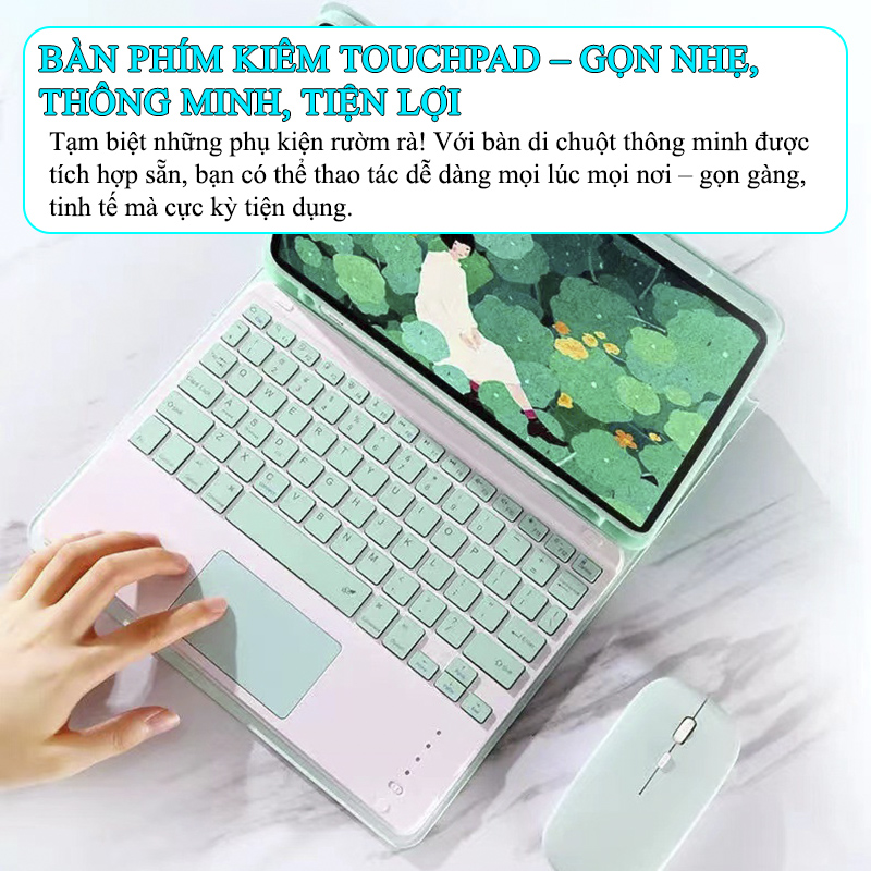 Bàn Phím Buetooth Không Dây Cảm Ứng Cho Android Tablet IOS Có Touchpad - Z15