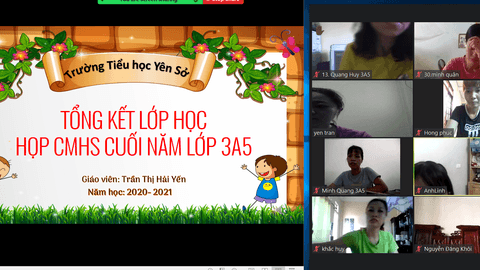 Chương trình tổng kết năm học và buổi họp phụ huynh đặc biệt của trường Tiểu học Yên Sở.