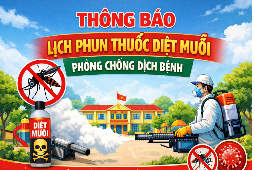 Thông báo phun thuốc diệt muỗi, Diệt côn trùng, phòng chống dịch bệnh