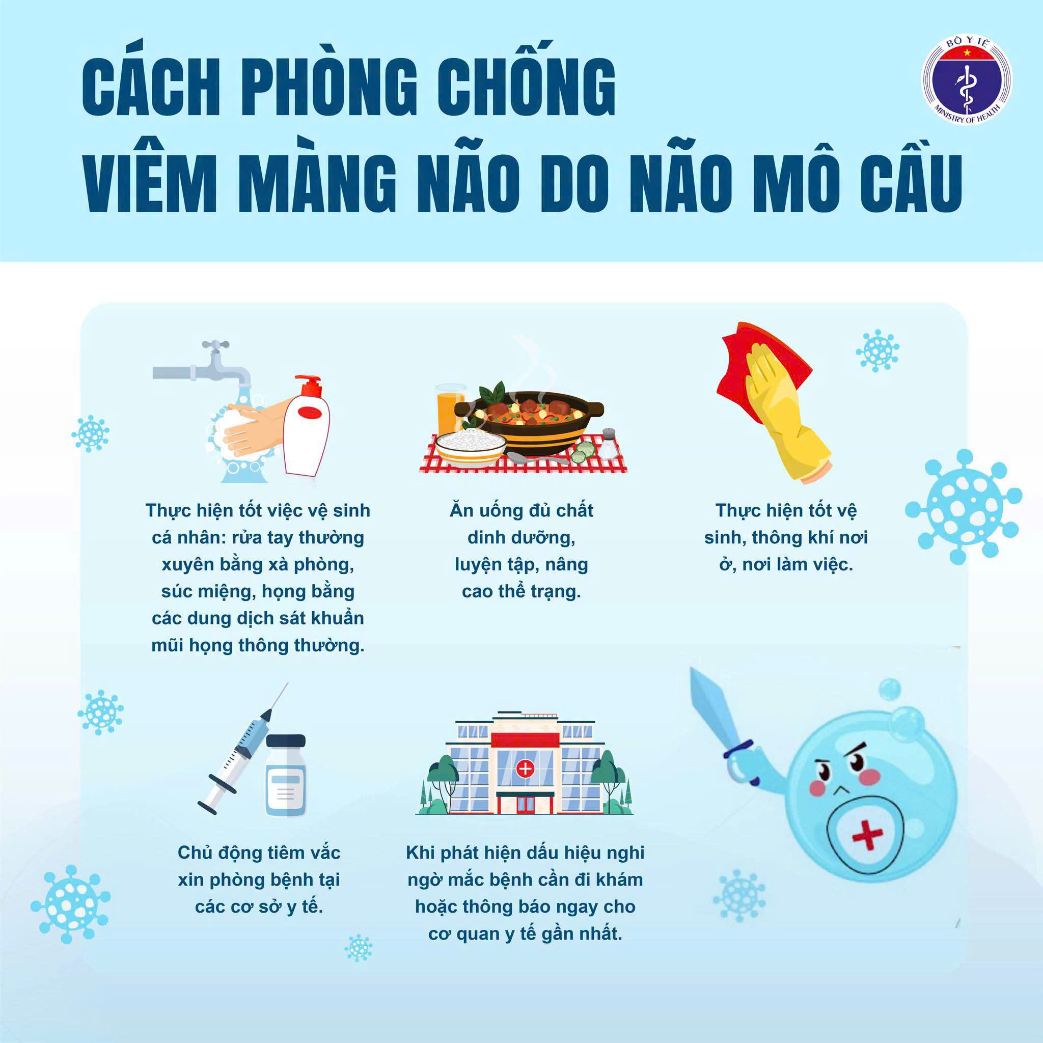 CHỦ ĐỘNG PHÒNG, CHỐNG BỆNH VIÊM NÃO MÔ CẦU – BẢO VỆ SỨC KHỎE HỌC SINH