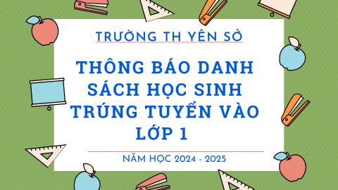 THÔNG BÁO DANH SÁCH HỌC SINH TRÚNG TUYỂN VÀO LỚP 1 THÔNG BÁO DANH SÁCH HỌC SINH TRÚNG TUYỂN VÀO LỚP 1