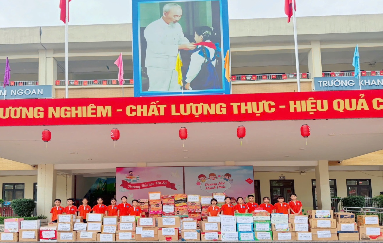 TRƯỜNG TIỂU HỌC YÊN SỞ CHUNG TAY ỦNG HỘ ĐỒNG BÀO BỊ ẢNH HƯỞNG DO BÃO SỐ 11