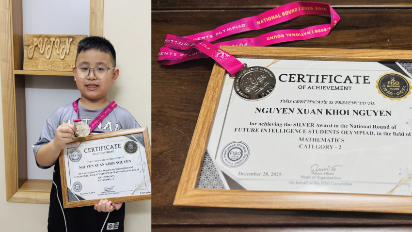 Hành trình chinh phục toán tư duy quốc tế  của cậu học trò Trường Tiểu học Yên Sở, xã Dương Hoà  &nbsp;