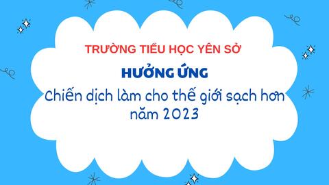 Trường Tiểu học Yên Sở hưởng ứng