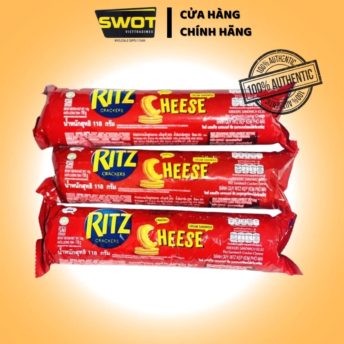 Bánh quy Ritz Nhật Bản / Bánh mặn / Phô mai Bánh cookie Nhật cao cấp, giòn béo thơm ngon hảo hạng, giàu dinh dưỡng - SWOT