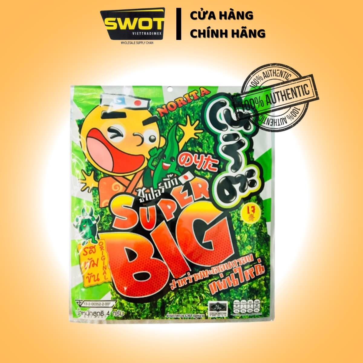 RONG BIỂN NOBITA SUPER BIG CỦA THÁI LAN - CÓ 2 VỊ TRUYỀN THỐNG VÀ VỊ CAY, ĂN VẶT SIÊU CUỐN - SWOT